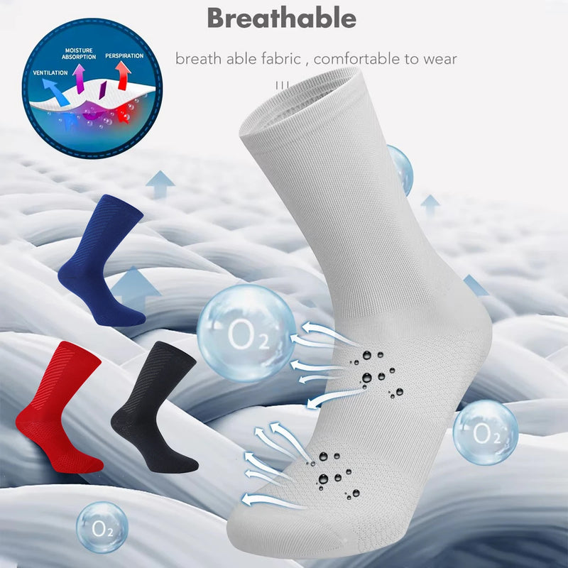 4 Pairs of Men and Women's Compression Sports Socks for Running, Cycling, Climbing, Walking, and Hiking