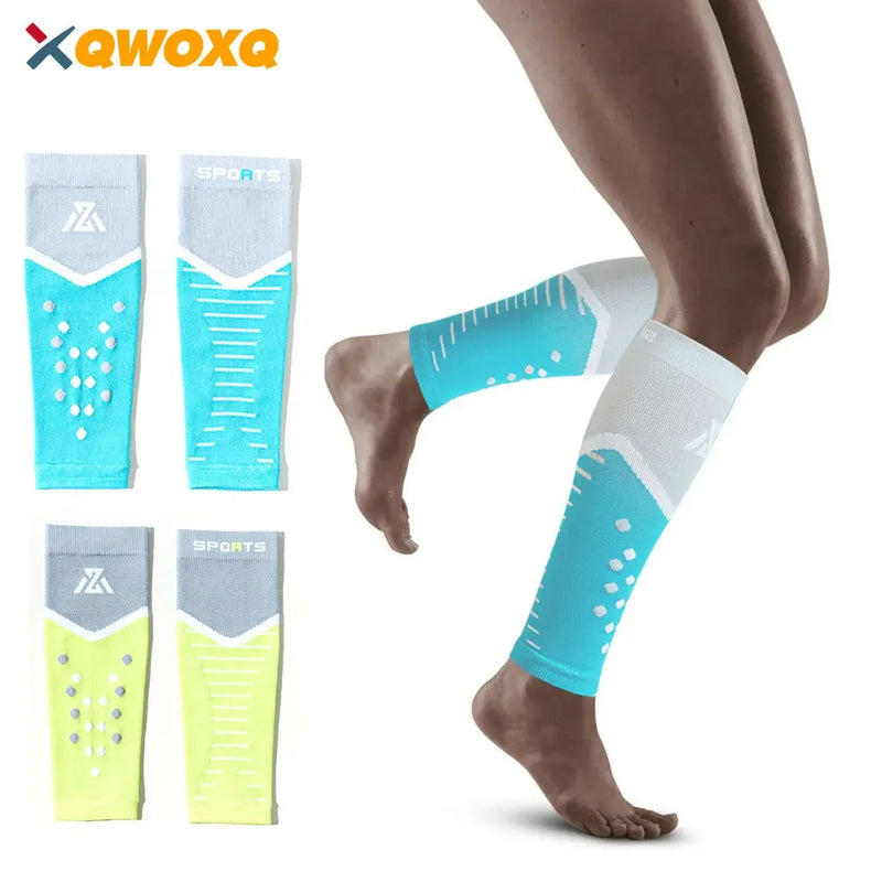 1 Pair Calf Compression Sleeve for Men and Women, Footless Compression Socks Support Runners Leg Sleeve Shin Splints Pain Relief