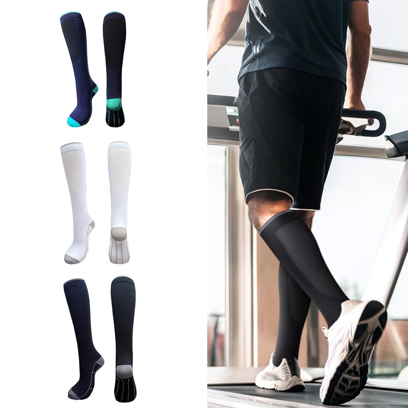 1Pair Compression Socks Women & Men Graduated 20-30mmHg for Running, Athletic, Flight Sock - Performance & Recovery
