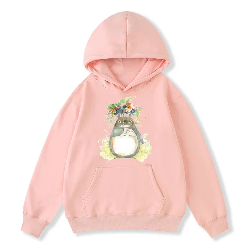 Hooded Sweatshirt Autumn and Winter Long-sleeved Fashion Boys and Girls Casual Pullover Hayao Miyazaki My Neighbor Totoro