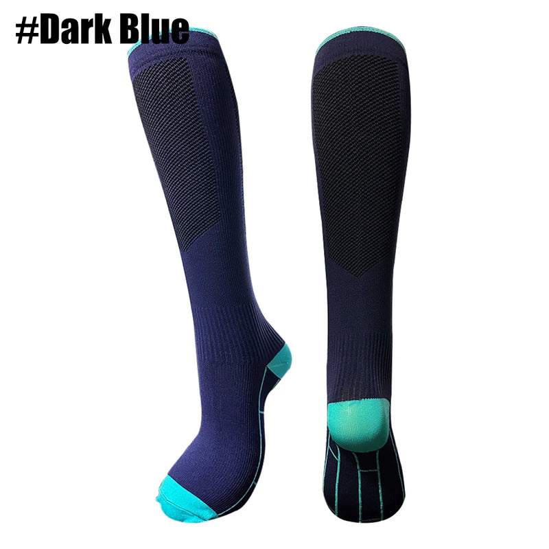 1Pair Compression Socks Women & Men Graduated 20-30mmHg for Running, Athletic, Flight Sock - Performance & Recovery