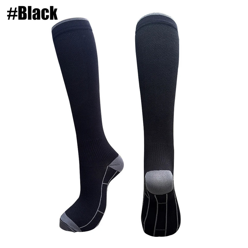 1Pair Compression Socks Women & Men Graduated 20-30mmHg for Running, Athletic, Flight Sock - Performance & Recovery