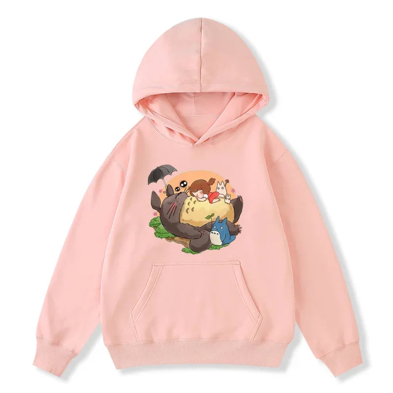 Hooded Sweatshirt Autumn and Winter Long-sleeved Fashion Boys and Girls Casual Pullover Hayao Miyazaki My Neighbor Totoro