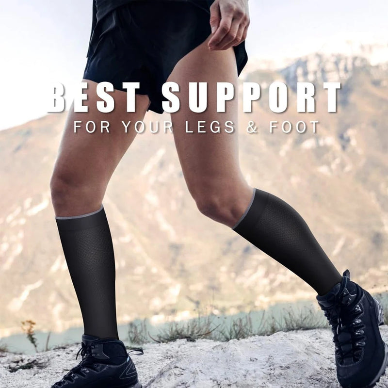 1Pair Compression Socks Women & Men Graduated 20-30mmHg for Running, Athletic, Flight Sock - Performance & Recovery