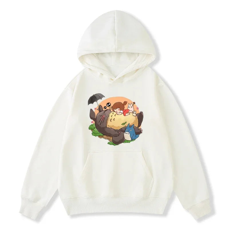 Hooded Sweatshirt Autumn and Winter Long-sleeved Fashion Boys and Girls Casual Pullover Hayao Miyazaki My Neighbor Totoro