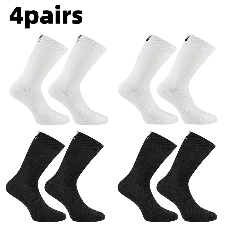 4 Pairs of Men and Women's Compression Sports Socks for Running, Cycling, Climbing, Walking, and Hiking