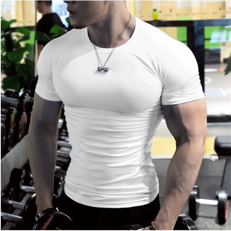 Oversized t Shirt For Men Short Sleeve White t-Shirts Man Quick Dry Football Shirt Soccer Jersey Compression Gym t Shirts Top