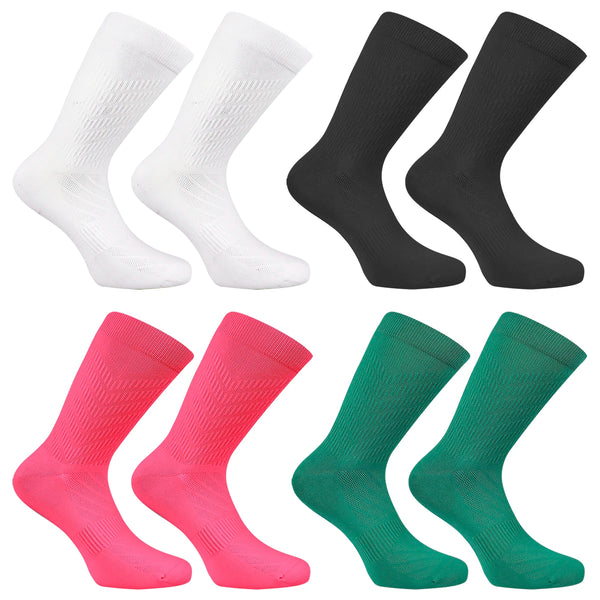 4 Pairs of Men and Women's Compression Sports Socks for Running, Cycling, Climbing, Walking, and Hiking
