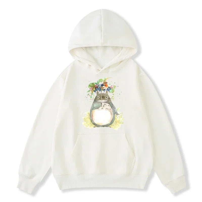 Hooded Sweatshirt Autumn and Winter Long-sleeved Fashion Boys and Girls Casual Pullover Hayao Miyazaki My Neighbor Totoro