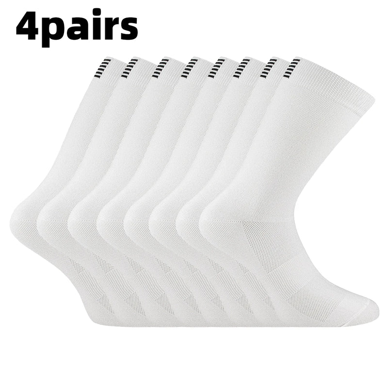 4 Pairs of Men and Women's Compression Sports Socks for Running, Cycling, Climbing, Walking, and Hiking