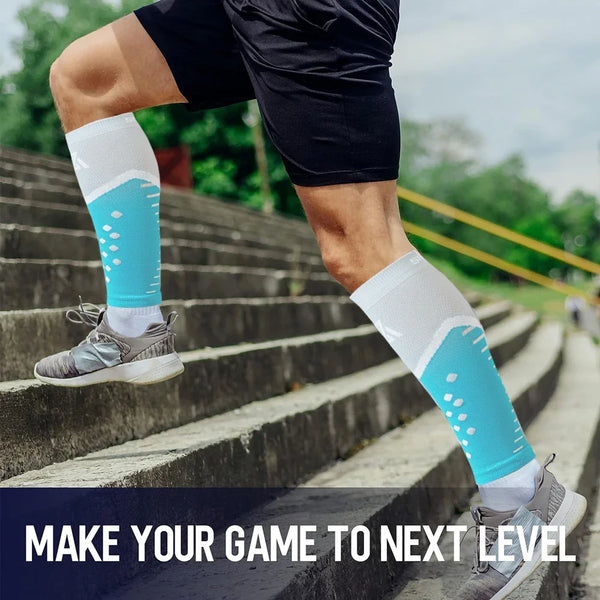1 Pair Calf Compression Sleeve for Men and Women, Footless Compression Socks Support Runners Leg Sleeve Shin Splints Pain Relief